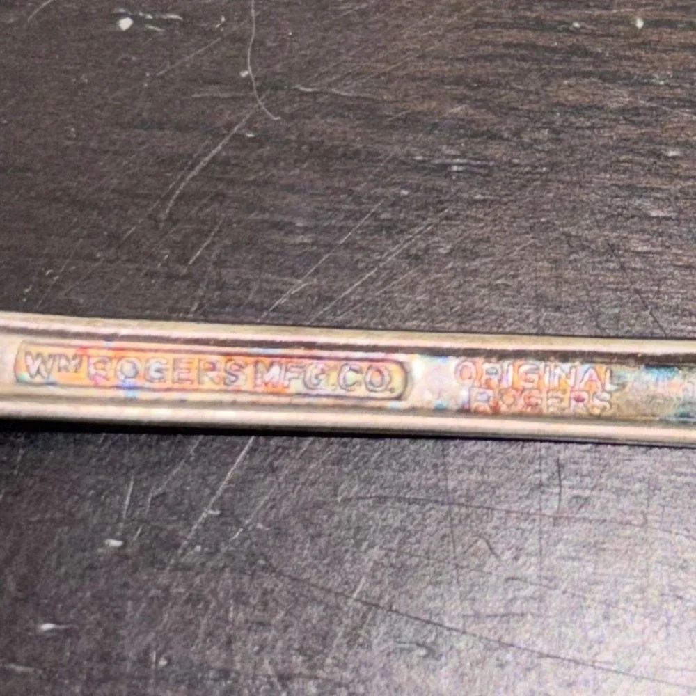 Vintage Depression Era‎ 1940s Wm Rogers Avalon Cabin Silver Plated (2) Teaspoons